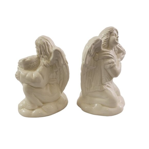 Vintage McConnell Talus Collectible Ceramic Angels Salt & Pepper Shaker Set - Picture 4 of 15